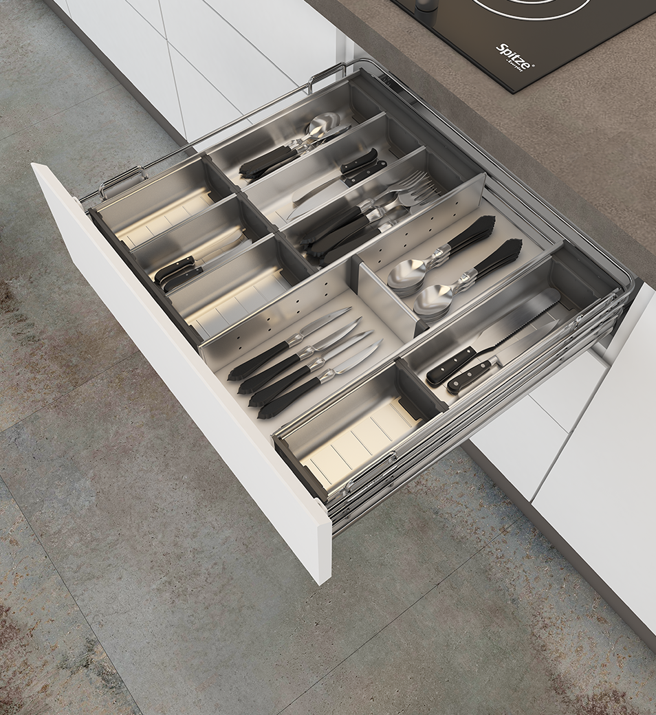 SS Box Cutlery Organizer