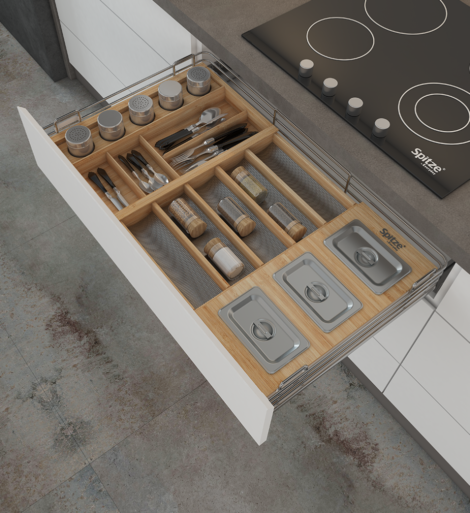 Wooden Cutlery Organizer 900mm Spitze By Everyday